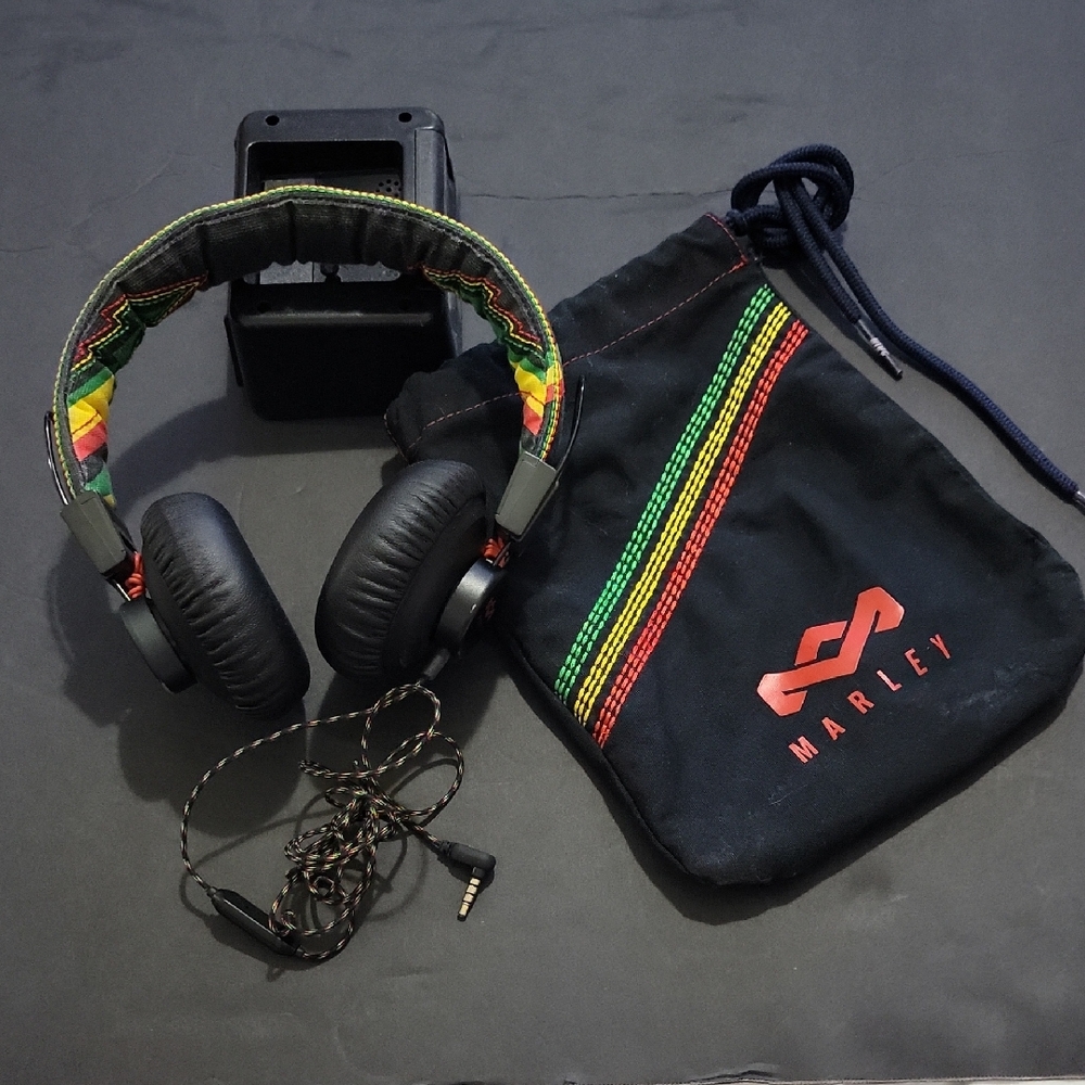 Marley Over-Ear Headphones - Black with Multicolor Accents